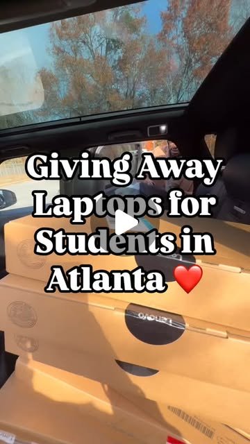 Giving away laptops for students in Atlanta